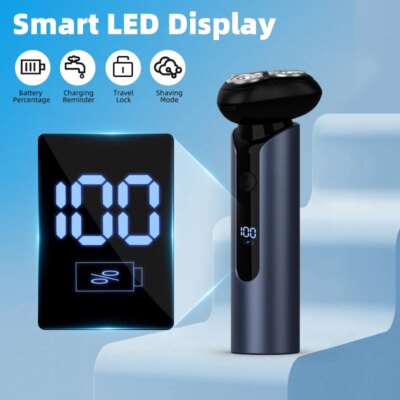 Sejoy BLASTO9 Electric Razor Shaver Rechargeable Waterproof Wet-Dry Beard Trimmer Rotary 3D Floating Shaving Machine for Men - Image 4