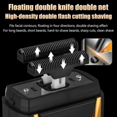 USB Rechargeable Electric Shaver for Men Cordless Beard Trimmer Shaving Barber Machines Hair Cutting Machine Trimmer for Men - Image 4