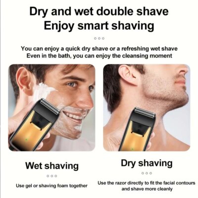 USB Rechargeable Electric Shaver for Men Cordless Beard Trimmer Shaving Barber Machines Hair Cutting Machine Trimmer for Men - Image 6