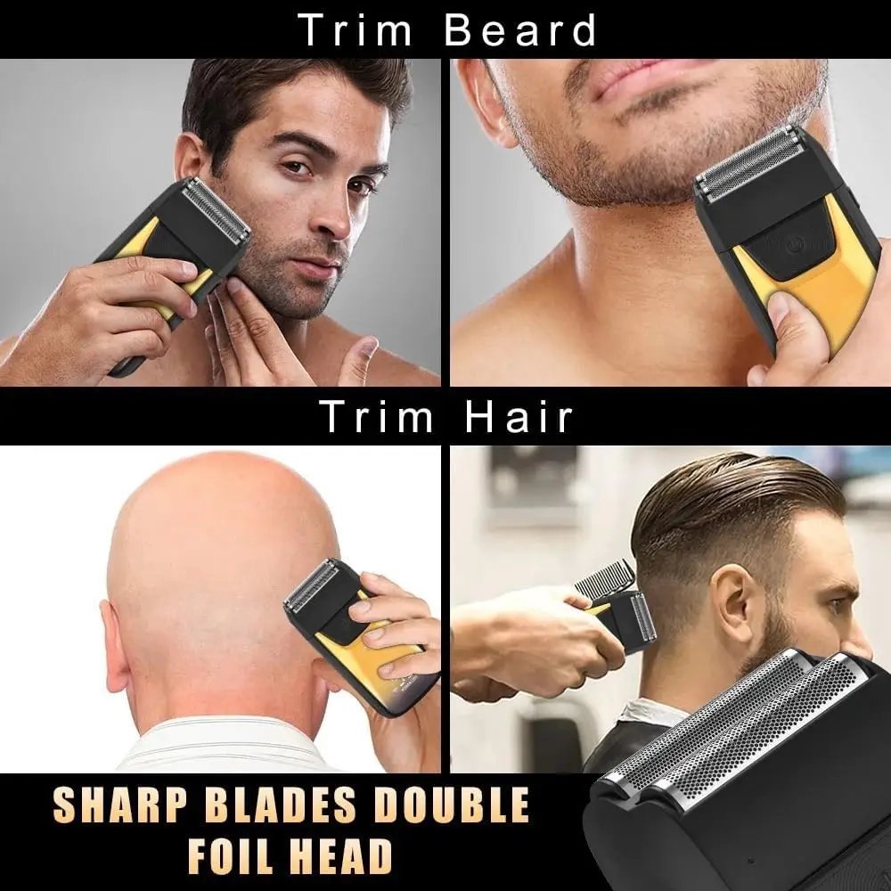 USB Rechargeable Electric Shaver for Men Cordless Beard Trimmer Shaving Barber Machines Hair Cutting Machine Trimmer for Men USB Rechargeable Electric Shaver for Men Cordless Beard Trimmer Shaving Barber Machines Hair Cutting Machine Trimmer for Men