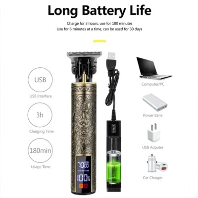 3-in-1 Man Cordless Hair Clipper - USB Fast Charge, Body/Beard Trimmer, Practical Men's Gift & Travel-Friendly Home/Grooming Kit - Image 6