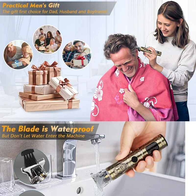 3-in-1 Man Cordless Hair Clipper - USB Fast Charge, Body/Beard Trimmer, Practical Men's Gift & Travel-Friendly Home/Grooming Kit