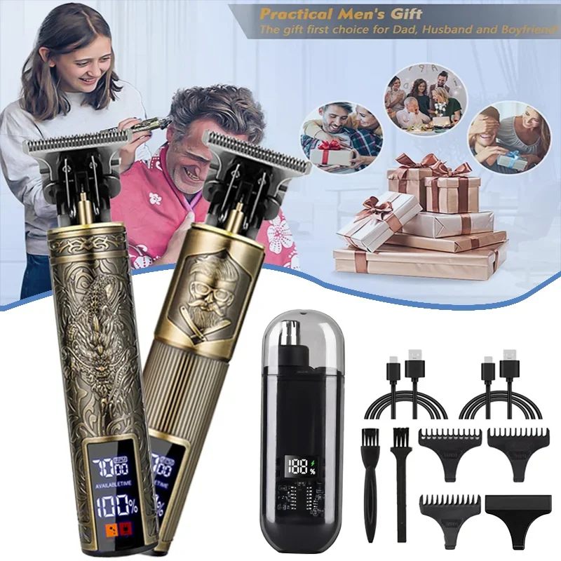3-in-1 Man Cordless Hair Clipper - USB Fast Charge, Body/Beard Trimmer, Practical Men's Gift & Travel-Friendly Home/Grooming Kit