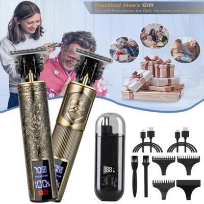 3-in-1 Man Cordless Hair Clipper - USB Fast Charge, Body/Beard Trimmer, Practical Men's Gift & Travel-Friendly Home/Grooming Kit