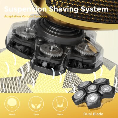 Sejoy Men 6D Floating Men Electric Shaver Wet Dry Beard Hair Trimmer Electric Razor Rechargeable Bald Head Shaving Machine - Image 3