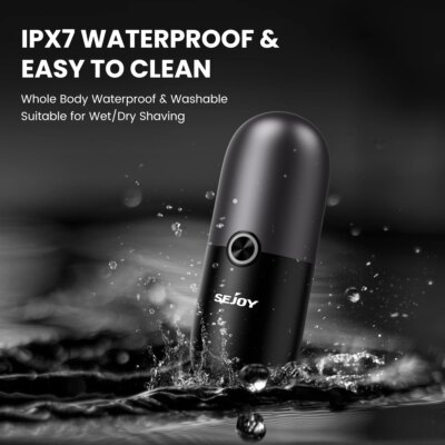 Sejoy Portable Electric Shaver Beard Trimmer Mini USB Rechargeable Shaver IPX7 Waterproof Long Working Time High Quality Motor - Image 2