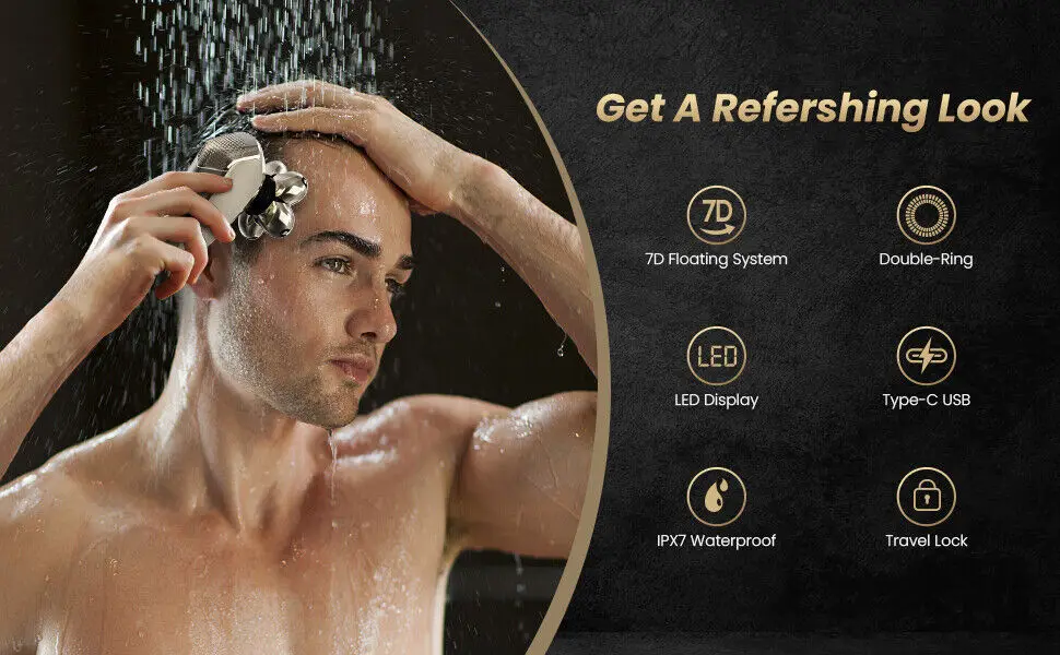 SEJOY Electric Shaver for Men Hair Clipper 5 IN1 Beard Trimmer Bald Head Shaver Wet & Dry Razor Husband Gift Boyfriend