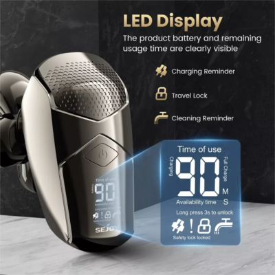 SEJOY Electric Shaver for Men Hair Clipper 5 IN1 Beard Trimmer Bald Head Shaver Wet & Dry Razor Husband Gift Boyfriend - Image 3