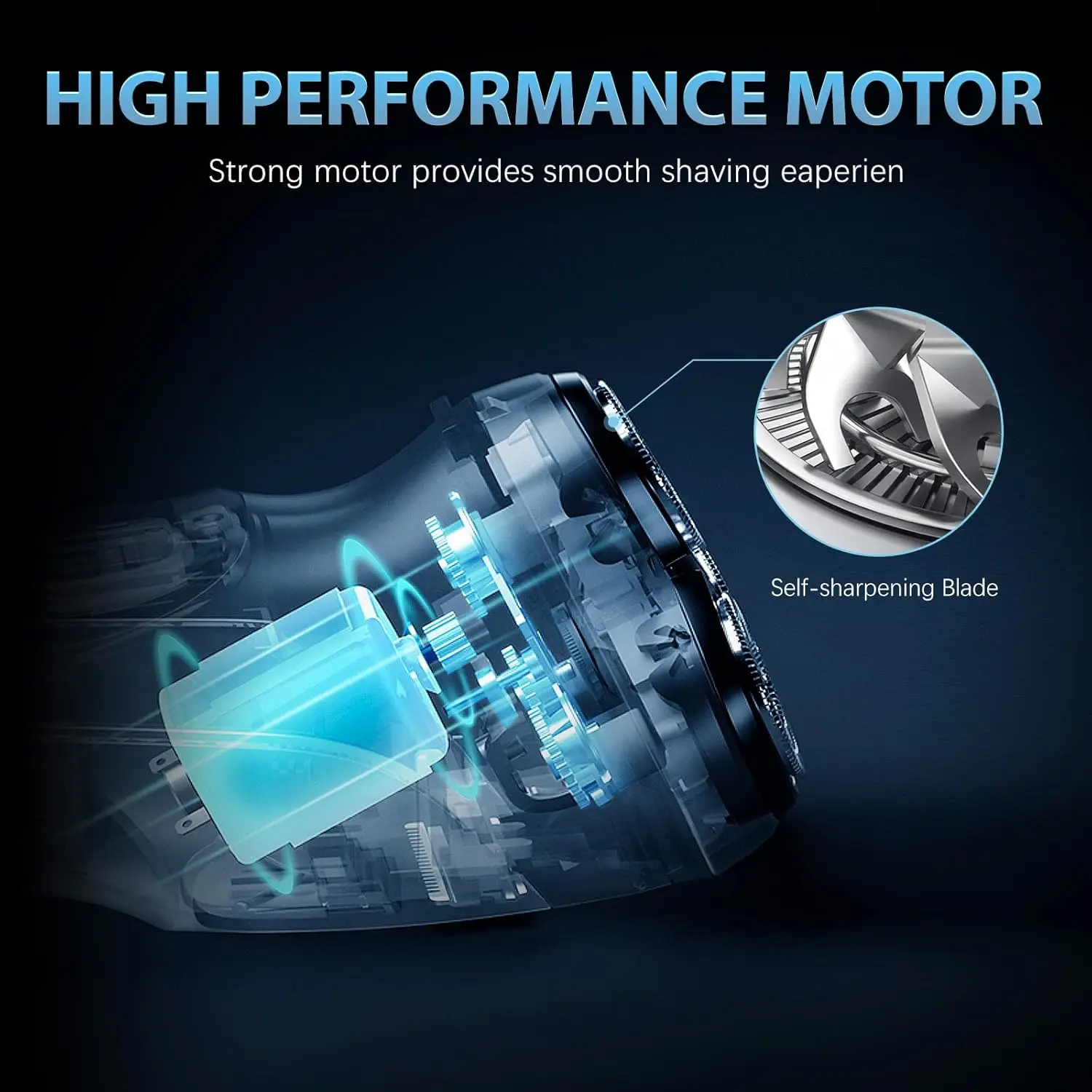 Sejoy Electric Razor for Men Foil Shaver with 3-Blade Edge Shaving Area, 7500 RPM High Speed Motor Digital Power Display Mens El