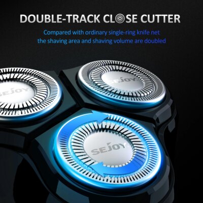 2 in 1 Electric Shaver 3D Men  Razor Beard Trimmer With LCD Display IPX7 Waterproof USB Rechargeable Electric Shaving Machine - Image 2