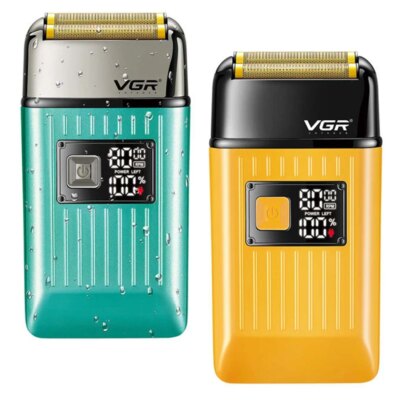 VGR Rechargeable Hair Shaver For Men Wet Dry Face Electric Shaver Beard Electric Razor Bald Head Shaving Machine With Extra Mesh - Image 5