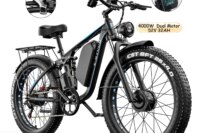 E-BYCCO  5000W Peak/4000W Dual Motor Electric Bike , Up to 45MPH Speed E-Bike,100-Mile Range, IP65 Waterproof, 52V 32Ah Remova