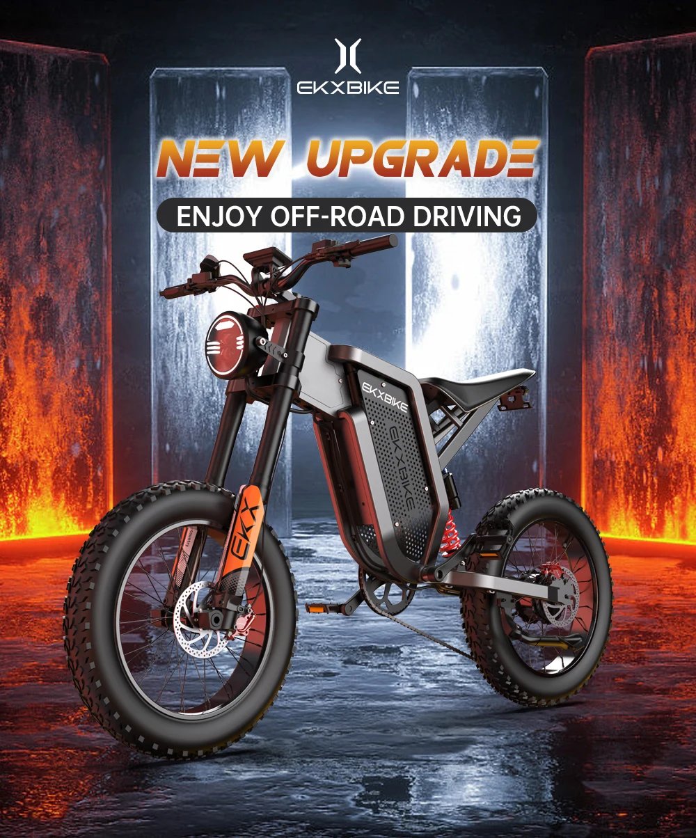 EKX X21 Adults Electric Bike 2000W 48V35AH 55km/h Samsung Battery Snow Electric Motorcycles 20“*4.0 Off Road Tyre Mountain Ebike