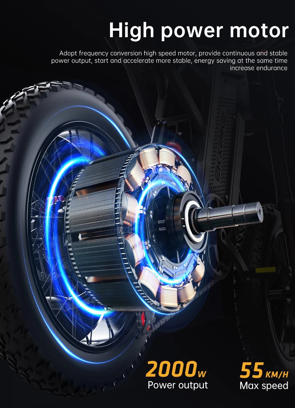 EKX X21 Adults Electric Bike 2000W 48V35AH 55km/h Samsung Battery Snow Electric Motorcycles 20“*4.0 Off Road Tyre Mountain Ebike