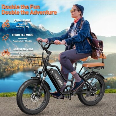 Kickwey LD20 Adult Electric Bike 1500w 32MPH 48V20ah Mountain Electric Bicycle 20 Inch Fat Tire Motorcycle E Bike - Image 2