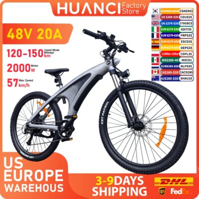 HUANCI Q5 electric bike 2000W electric bikes 27.5 Inch Electric bicycle  48V 20AH  electric e bike Mountain adults ebike fatbike