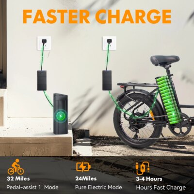 750W adult electric bicycle, 26MPH, 22mph range, 3-speed front and rear disc brake with mudguard, adult multi terrain riding ele - Image 4