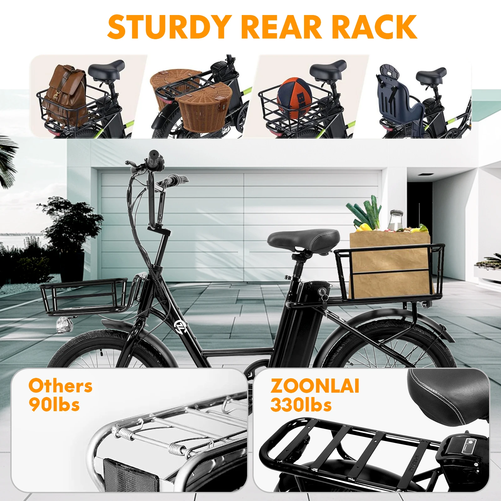 750W adult electric bicycle, 26MPH, 22mph range, 3-speed front and rear disc brake with mudguard, adult multi terrain riding ele