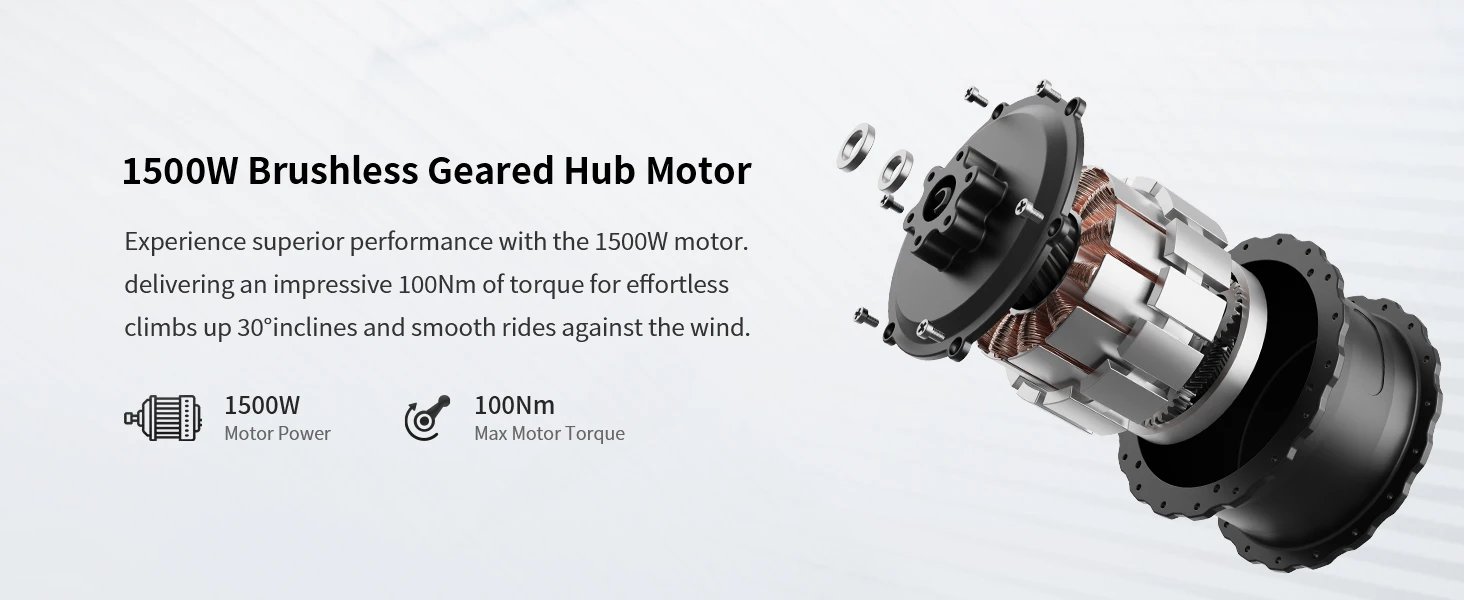 AMYET G60 Adults Electric Bike 1500W PEAK Motor Bicycle 48V 20AH 20“ Tire Ebike Electric E Bikes Mountain Moped Ebikes For Men