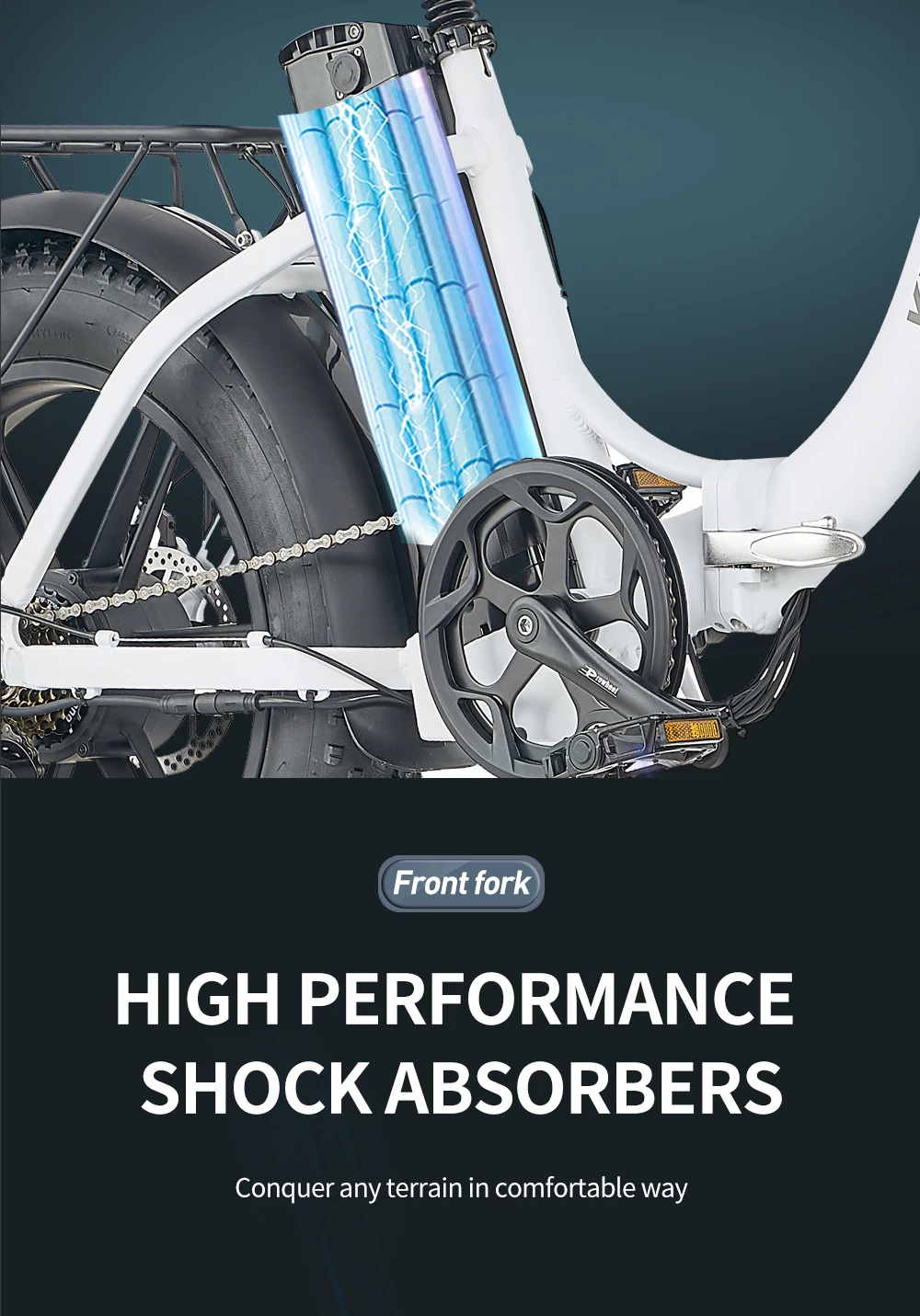 Kickwey L20 Folding Electric Bicycle 1000w Motor 48V Removable Battery Electric bikes for Adult 20 Inch Fat Tire Foldable E Bike