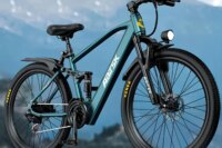 26'' Electric Bike for Adults,750W Peak Motor Mountain Ebike,25MPH Up to 40Miles,7-Speed,Shock Absorbers,Commuter E-Bike