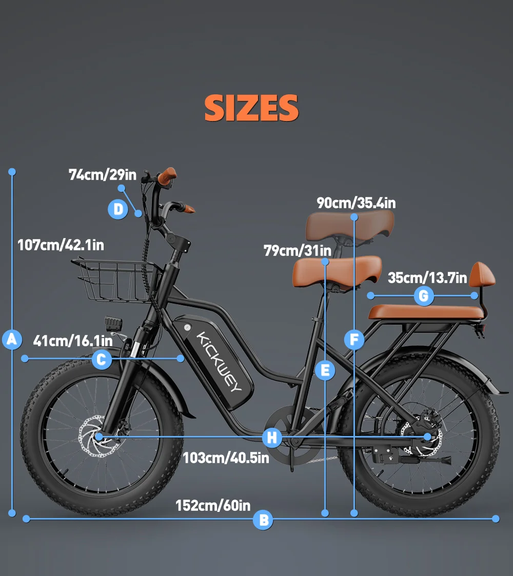 Kickwey LD20 Adult Electric Bike 1500w 32MPH 48V20ah Mountain Electric Bicycle 20 Inch Fat Tire Motorcycle E Bike