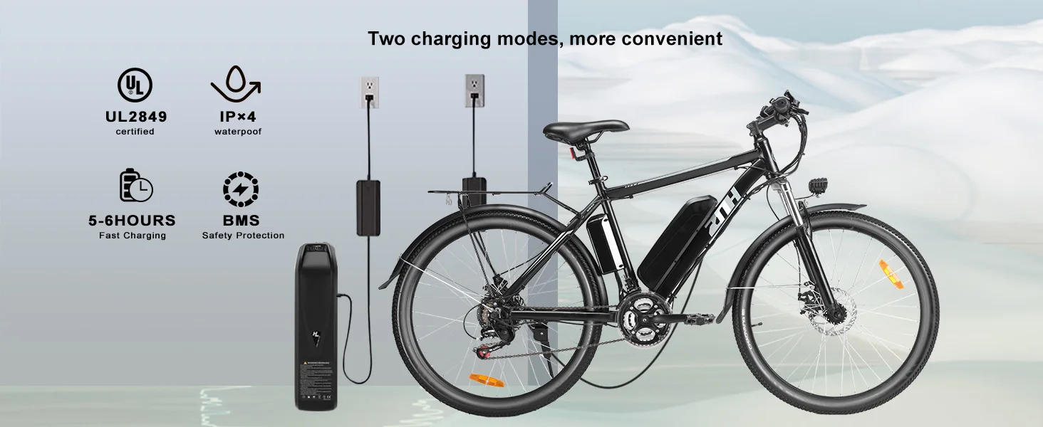 1000W Motor Peak 48V Electric Bike for Adults, 26 inch Electric Mountain Bike with Removable Battery,50Miles Range 20MPH E-bike