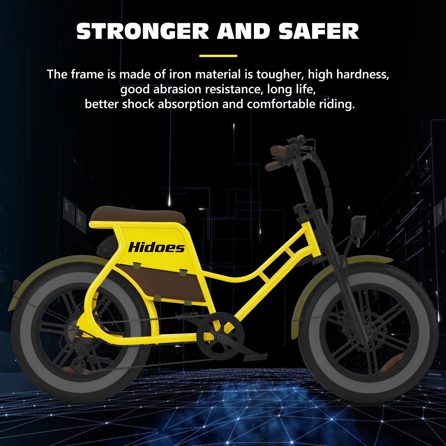Hidoes C8 E-bike 700W Motor 48V17AH Lithium Battery Electric Bike Adult 20*4 Inch Off-road Fat Tire All-terrain Electric Bicycle