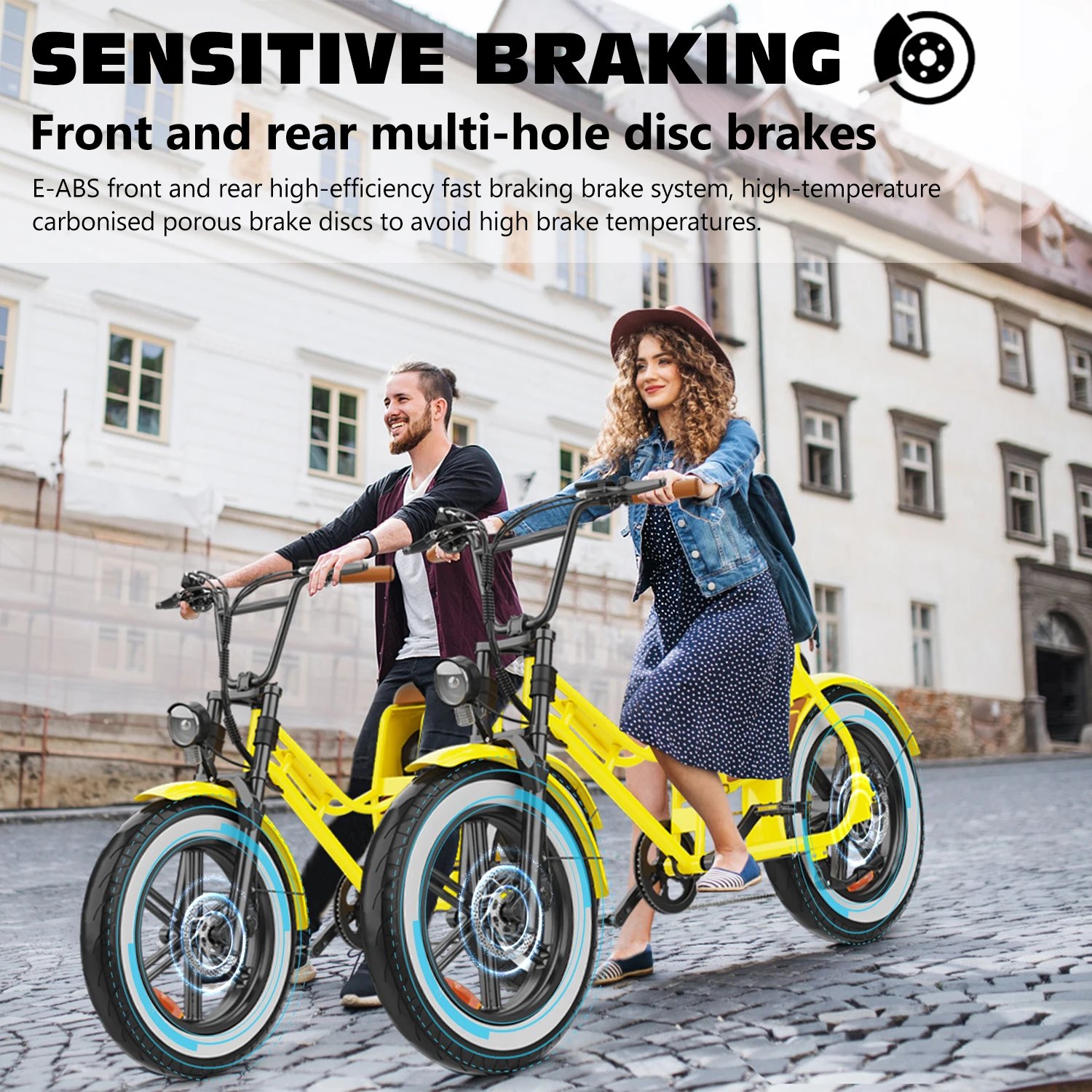 Hidoes C8 E-bike 700W Motor 48V17AH Lithium Battery Electric Bike Adult 20*4 Inch Off-road Fat Tire All-terrain Electric Bicycle