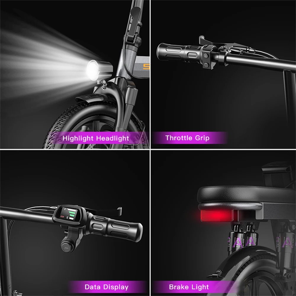 Electric Bikes for Adults,25MPH Fast Folding Ebike Bicycle With Shock Absorbers,600W Peak Motor,24-32Miles Commuter Ebikes