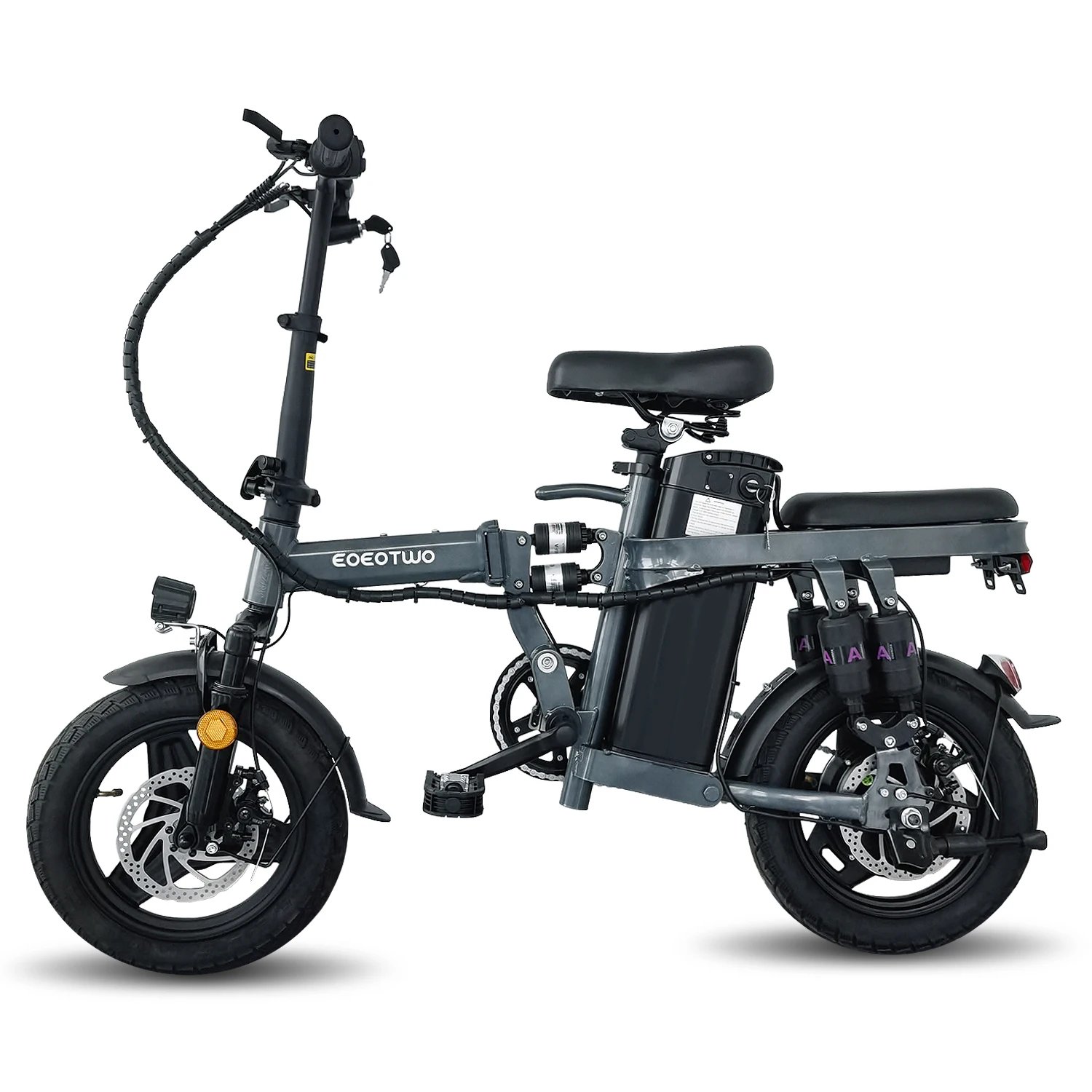 Electric Bikes for Adults,25MPH Fast Folding Ebike Bicycle With Shock Absorbers,600W Peak Motor,24-32Miles Commuter Ebikes