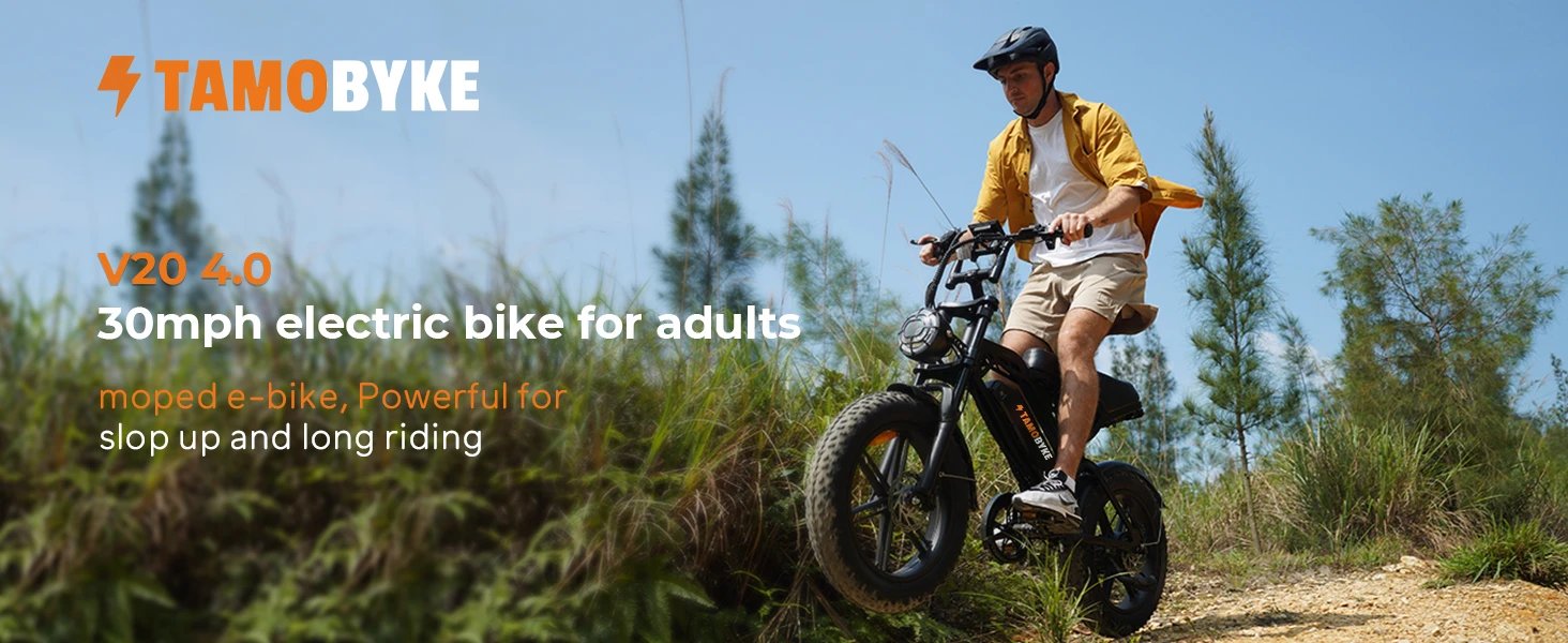 TAMOBYKE V20 Off-road Adult Electric Bike with 1500W Motor 31.5MPH 48V18.2Ah Battery, 60-Mile Range, All-terrain Performance TAMOBYKE V20 Off-road Adult Electric Bike with 1500W Motor 31.5MPH 48V18.2Ah Battery, 60-Mile Range, All-terrain Performance