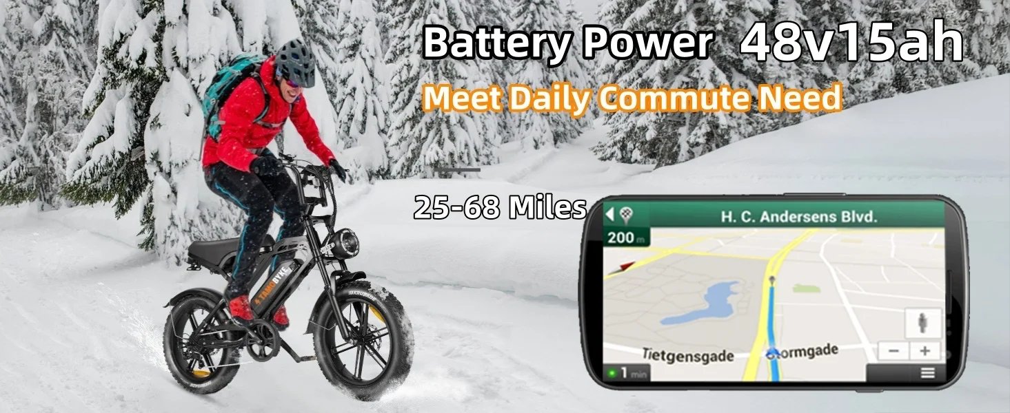 TAMOBYKE V20 Off-road Adult Electric Bike with 1500W Motor 31.5MPH 48V18.2Ah Battery, 60-Mile Range, All-terrain Performance TAMOBYKE V20 Off-road Adult Electric Bike with 1500W Motor 31.5MPH 48V18.2Ah Battery, 60-Mile Range, All-terrain Performance