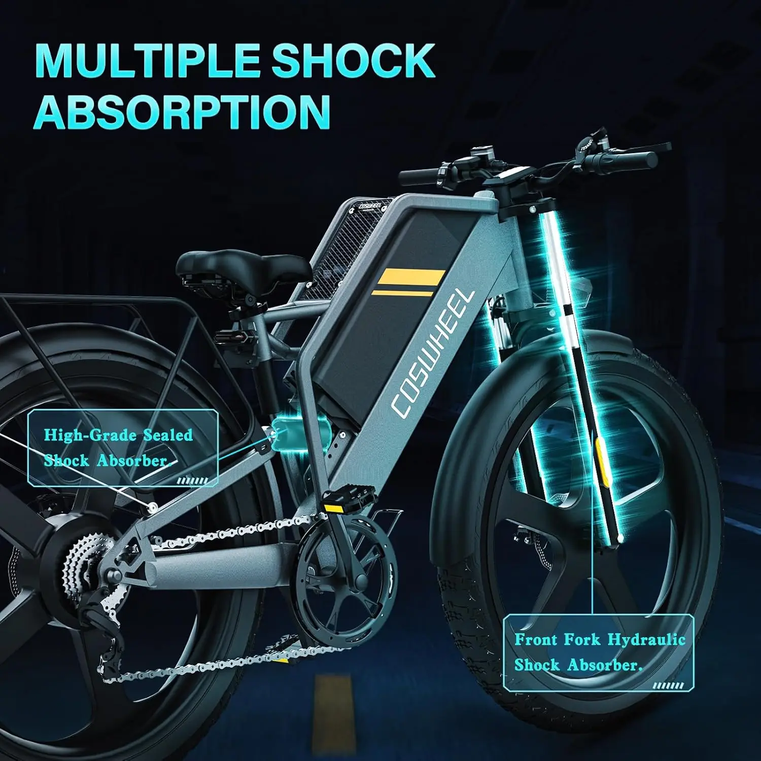 COSWHEEL 26Inch Electric Bike Off Road Mountain bike Electric Motorcyle Fat bike E Bike 1500w 48V 25Ah Removabel Battery COSWHEEL 26Inch Electric Bike Off Road Mountain bike Electric Motorcyle Fat bike E Bike 1500w 48V 25Ah Removabel Battery