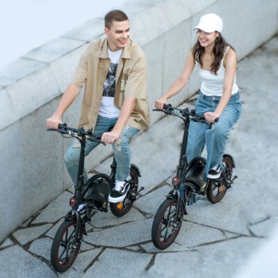 DYU D3F Electric Bicycle Peak 350W Motor 36V10AH Lithium Battery Electric Bike  14 Inch city E-bike - Image 3