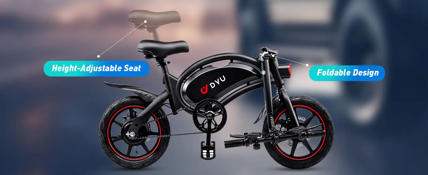 DYU D3F Electric Bicycle Peak 350W Motor 36V10AH Lithium Battery Electric Bike 14 Inch city E-bike DYU D3F Electric Bicycle Peak 350W Motor 36V10AH Lithium Battery Electric Bike 14 Inch city E-bike
