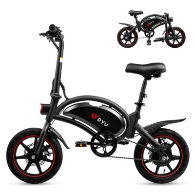 DYU D3F Electric Bicycle Peak 350W Motor 36V10AH Lithium Battery Electric Bike  14 Inch city E-bike - Image 4