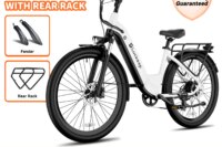 Luckeep X2 [Torque Sensor] Electric Bike for Adults 1200W Peak,28MPH 80Miles,20AH, 26'' *3.0'' Step-Thru Ebikes Hydraulic Brake