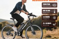 26''Electric Bike,Motorcycle 700W Peak Motor,20MPH 35Miles Electric Mountain Bike, 480Wh Removable Battery, 7-Speed& LCD Display