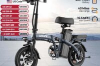14" Foldable Electric bicycle for Adult, Peak 500W Motor with 48V 7.5Ah Removable Battery 40 Miles Range 3 Hours Charge Time