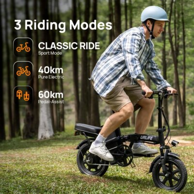 14" Foldable Electric bicycle for Adult, Peak 500W Motor with 48V 7.5Ah Removable Battery 40 Miles Range 3 Hours Charge Time - Image 6
