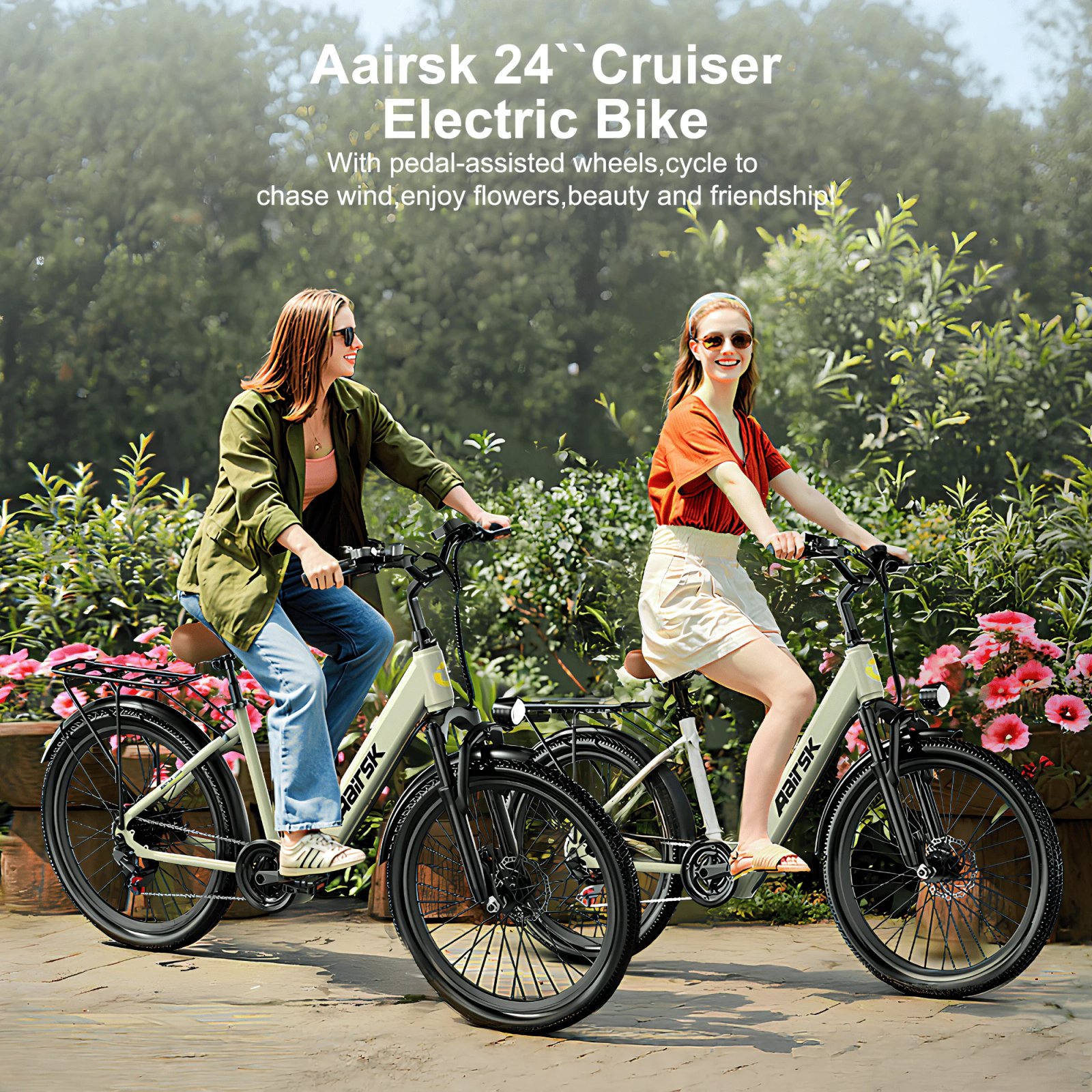 Electric Bike Adults 40Miles 23MPH Commuting Electric Mountain Bike 468Wh Lithium Battery,7-Speed,24