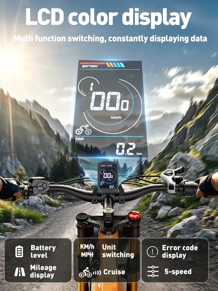 OTIDA NEW RX50 2000W 34MPH Dual Motors Electric Bicycle 48V20AH Lithium Battery 26 Inch 4.0 Fatbike Electric Bike For Adults