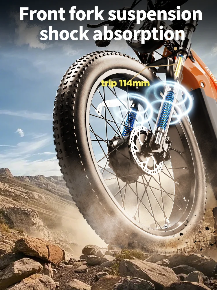 OTIDA NEW RX50 2000W 34MPH Dual Motors Electric Bicycle 48V20AH Lithium Battery 26 Inch 4.0 Fatbike Electric Bike For Adults