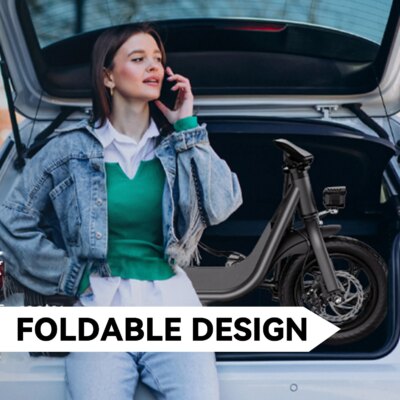 500W carbon steel electric front and rear dual disc brake bicycle for urban commuting with basket, adult electric bicycle - Image 5