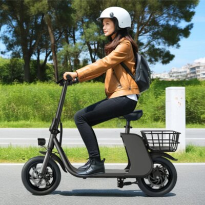 500W carbon steel electric front and rear dual disc brake bicycle for urban commuting with basket, adult electric bicycle - Image 6