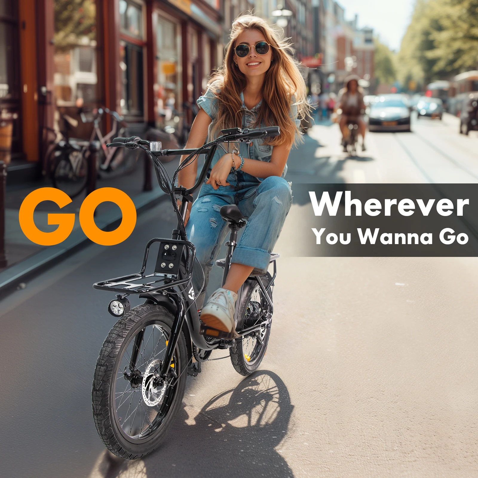 Adult electric bicycle 750W motor 7-speed adjustable, 26MPH 22mph range, front and rear disc brakes, multi terrain riding electr