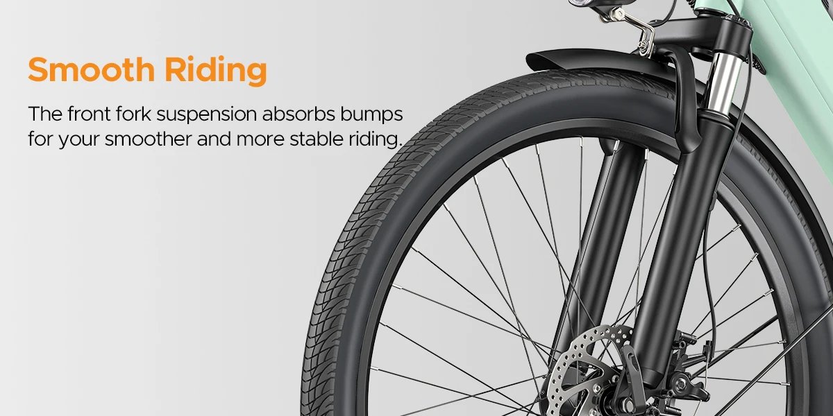 ENGWE HillMiles MileCity 1 26'' Commuter Electric Bicycle 700W Peak Motor 7 Speed Electric Bike for Weekend Travel E-bike, Green ENGWE HillMiles MileCity 1 26'' Commuter Electric Bicycle 700W Peak Motor 7 Speed Electric Bike for Weekend Travel E-bike, Green