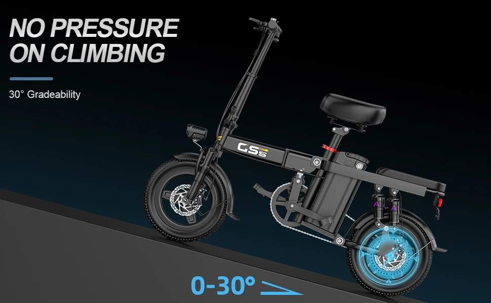 Electric Bike for Adults Teen-Folding Electric Bicycle 750W Peak Motor,20+MPH 35 Miles,Commuter Ebike 48V 15AH Removable Battery