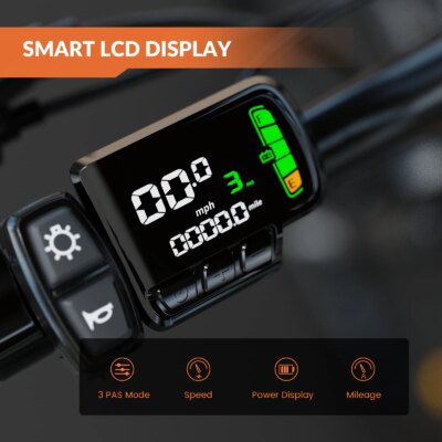 5TH WHEEL AB17 Electric Bike, 500W Motor, 468Wh Removable Battery, 37KM/H Max Speed, Color LCD Display, Front Suspension - Image 2